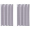 Rideaux occultants avec anneaux 2 pcs Gris métal 175 x 140 cm 536853536853
