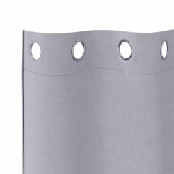 Rideaux occultants avec anneaux 2 pcs Gris métal 245 x 140 cm 536854536854