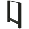 Pieds de table à manger Noir 2 pièces 70 x (72-73) cm Acier 536855536855