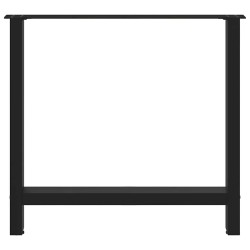 Pieds de table à manger Noir 2 pièces 70 x (72-73) cm Acier 536855536855