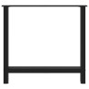 Pieds de table à manger Noir 2 pièces 70 x (72-73) cm Acier 536855536855