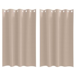 Rideaux occultants avec anneaux 2 pcs Taupe 175 x 140 cm 536858536858