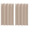 Rideaux occultants avec anneaux 2 pcs Taupe 175 x 140 cm 536858536858