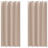 Rideaux occultants avec anneaux 2 pcs Taupe 225 x 140 cm 536859536859