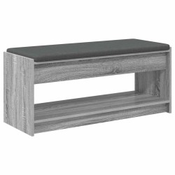 Banc d'entrée avec coussin Gris Sonoma 103 x 38 x 45 cm 536862536862