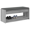 Banc d'entrée avec coussin Gris Sonoma 103 x 38 x 45 cm 536862536862