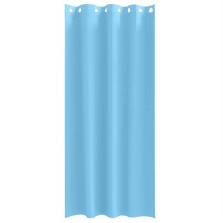 Rideaux occultants avec anneaux 2 pcs Bleu clair 260 x 140 cm 536865536865