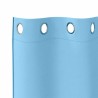 Rideaux occultants avec anneaux 2 pcs Bleu clair 260 x 140 cm 536865536865