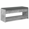 Banc d'entrée avec coussin Gris Béton 103 x 38 x 45 cm 536867536867