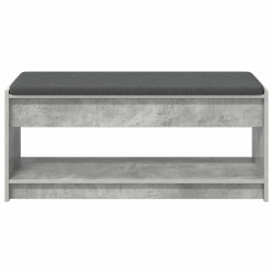 Banc d'entrée avec coussin Gris Béton 103 x 38 x 45 cm 536867536867