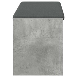 Banc d'entrée avec coussin Gris Béton 103 x 38 x 45 cm 536867536867