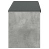 Banc d'entrée avec coussin Gris Béton 103 x 38 x 45 cm 536867536867