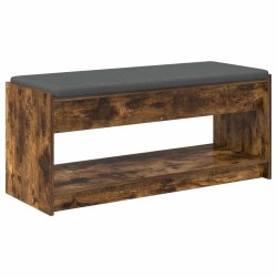 Banc d'entrée avec coussin Chêne Fumé 103 x 38 x 45 cm 536868536868