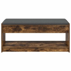 Banc d'entrée avec coussin Chêne Fumé 103 x 38 x 45 cm 536868536868