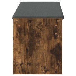 Banc d'entrée avec coussin Chêne Fumé 103 x 38 x 45 cm 536868536868