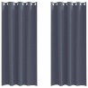 Rideaux occultants avec anneaux 2 pcs Anthracite 260 x 140 cm 536869536869