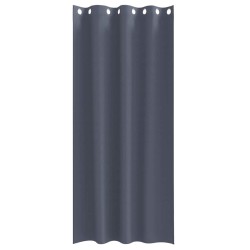 Rideaux occultants avec anneaux 2 pcs Anthracite 260 x 140 cm 536869536869