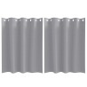 Rideaux occultants avec anneaux 2 pcs Gris clair 140 x 140 cm 536870536870
