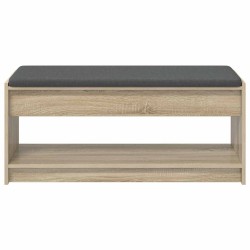 Banc d'entrée avec coussin Chêne Sonoma 103 x 38 x 45 cm 536871536871