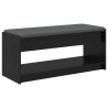 Banc d'entrée avec coussin Chêne Noir 103 x 38 x 45 cm 536873536873