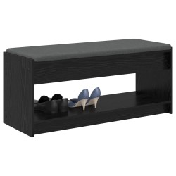 Banc d'entrée avec coussin Chêne Noir 103 x 38 x 45 cm 536873536873
