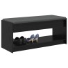 Banc d'entrée avec coussin Chêne Noir 103 x 38 x 45 cm 536873536873