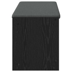 Banc d'entrée avec coussin Chêne Noir 103 x 38 x 45 cm 536873536873