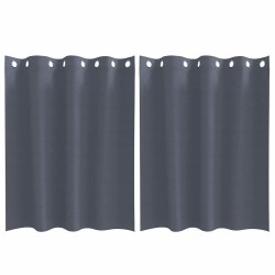 Rideaux occultants avec anneaux 2 pcs Anthracite 140 x 140 cm 536875536875