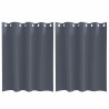 Rideaux occultants avec anneaux 2 pcs Anthracite 140 x 140 cm 536875536875
