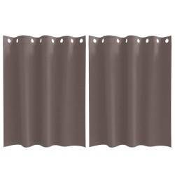 Rideaux occultants avec anneaux 2 pcs Marron foncé 140 x 140 cm 536877536877