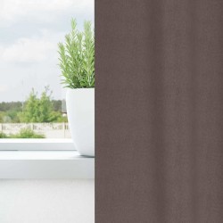 Rideaux occultants avec anneaux 2 pcs Marron foncé 140 x 140 cm 536877536877