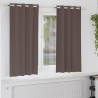 Rideaux occultants avec anneaux 2 pcs Marron foncé 175 x 140 cm 536878536878