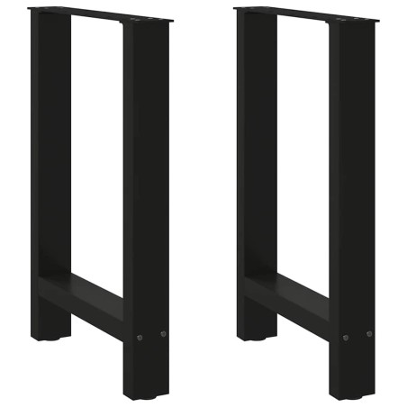 Pieds de table à manger Noir 2 pièces 60 x (72-73) cm Acier 536879536879