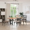 Pieds de table à manger Noir 2 pièces 60 x (72-73) cm Acier 536879536879