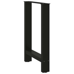 Pieds de table à manger Noir 2 pièces 60 x (72-73) cm Acier 536879536879