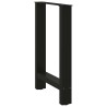 Pieds de table à manger Noir 2 pièces 60 x (72-73) cm Acier 536879536879