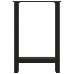 Pieds de table à manger Noir 2 pièces 60 x (72-73) cm Acier 536879536879