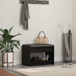 Banc d'entrée avec coussin Chêne Noir 63 x 38 x 45 cm 536880536880