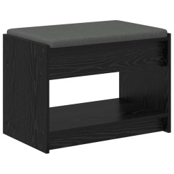 Banc d'entrée avec coussin Chêne Noir 63 x 38 x 45 cm 536880536880