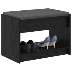 Banc d'entrée avec coussin Chêne Noir 63 x 38 x 45 cm 536880536880