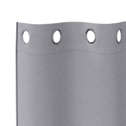 Rideaux occultants avec anneaux 2 pcs Gris clair 225 x 140 cm 536881536881