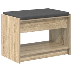 Banc d'entrée avec coussin Chêne Sonoma 63 x 38 x 45 cm 536882536882