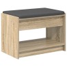 Banc d'entrée avec coussin Chêne Sonoma 63 x 38 x 45 cm 536882536882