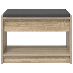 Banc d'entrée avec coussin Chêne Sonoma 63 x 38 x 45 cm 536882536882