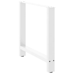 Pieds de table à manger Blanc 2 pièces 70 x (72-73) cm Acier 536883536883