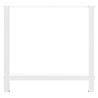 Pieds de table à manger Blanc 2 pièces 70 x (72-73) cm Acier 536883536883