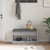 Banc d'entrée avec coussin Gris Béton 83 x 38 x 45 cm 536884536884
