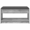 Banc d'entrée avec coussin Gris Béton 83 x 38 x 45 cm 536884536884