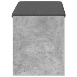 Banc d'entrée avec coussin Gris Béton 83 x 38 x 45 cm 536884536884
