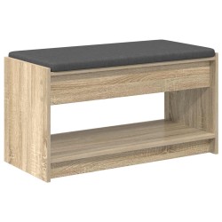 Banc d'entrée avec coussin Chêne Sonoma 83 x 38 x 45 cm 536885536885